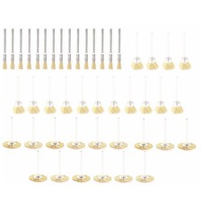 45Pcs 3mm Shank Brass Wire Wheel Polishing Mix Brush Set Dremel Rotary Tool