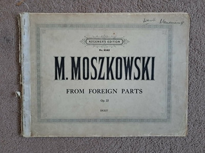 MOSZKOWSKI From Foreign Parts op.23 piano duet sheet music
