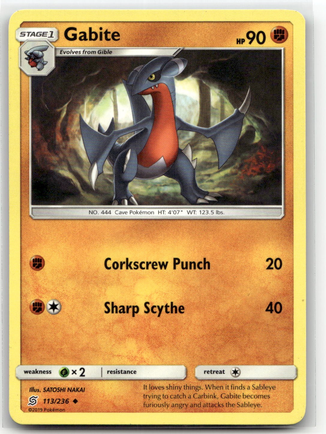 Gabite 113/236 Uncommon Unified Minds Pokemon NM/M