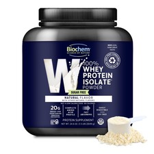 Biochem 100 Whey Isolate Protein Powder, Grass-Fed, Low-Carb, Keto, Non-GMO