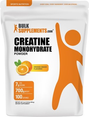 BulkSupplements Creatine Monohydrate Powder - Orange Smash - 7g per Serving