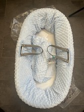 Dimple Grey Wicker Moses Basket