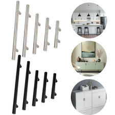 Kitchen Cupboard Cabinet T-Bar Door Handle Brushed Stainless Steel 6-14inch lot