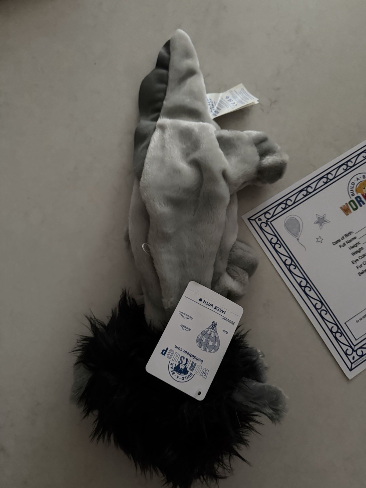 2025 Build A Bear Emo Axolotl UNSTUFFED w/ Check Hoodie Animal Plush NEW IN HAND