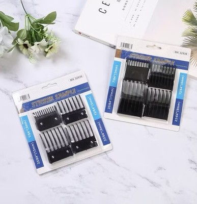 4 Stück Metallrücken Haarschneidemaschine Aufsteckkämme Set für Wahl Schneidführungskamm Neu