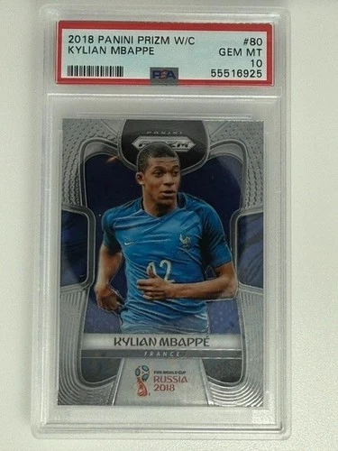 2018 Panini Prizm World Cup Kylian Mbappe ROOKIE #80 PSA 10