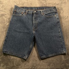 Levi's 405 Shorts Mens 40 Blue Denim Medium Wash Mid Rise Casual Outdoor Wear