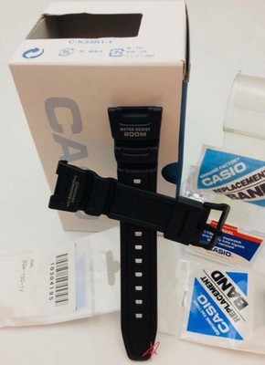 Genuine Casio Watch Band Twin Sensor SGW100 SGW-100-1V Black Rubber Strap + Box