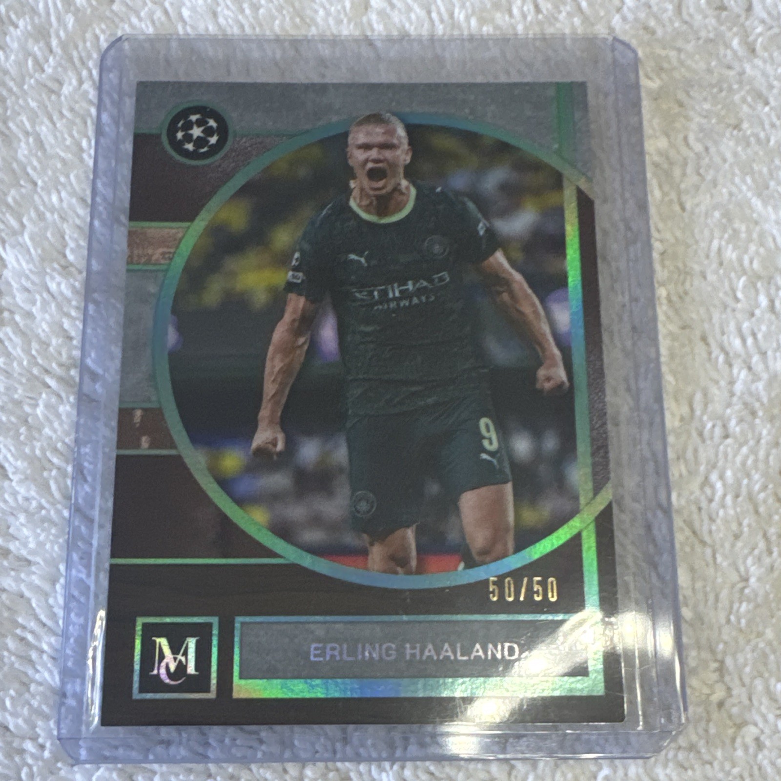 Topps Museum Collection 2026 Erling Haaland #9 Man City UCL 50/50 #’d view 1