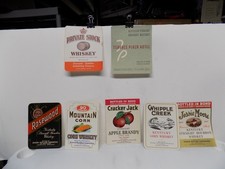 LOT of 7 - LIQUOR BOTTLE - UNUSED LABELS