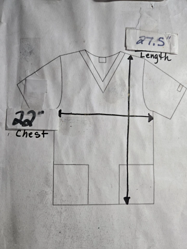 Scrubstar Scrub Top size M-Fushia/Pastel Swirl of Colors-Chest 22"/L 27.5" - Image 4 of 4