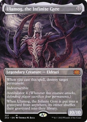 Ulamog, the Infinite Gyre (Borderless) Double Masters 2022 MTG LP card