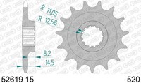 Ritzel Antriebsritzel 15-ZäHne 520-Teilung FüR Ducati Monster 821 ABS 2014-2018