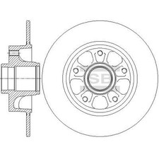 Hi-Q Bremsscheibe Hinten für RENAULT Megane III Schrägheck (BZ0/1) 260mm SD3070