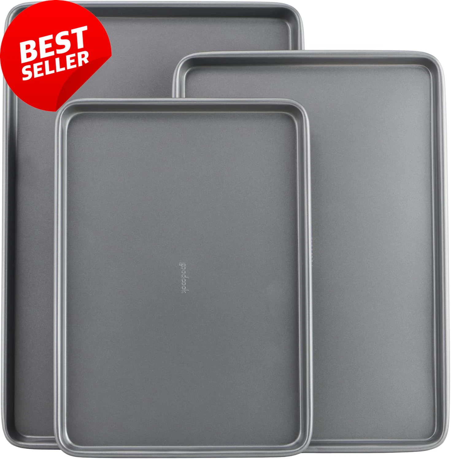 Nonstick Baking Sheet Set 3 Pack Carbon Steel Cookie Pans Gray
Opens in a new window or tab