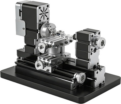 High Power 60W Powerful Mini Metal DIY 4-Axis Rotating Lathe Lathes Machine Tool