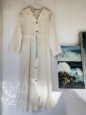 Vintage White Victorian nightgown Small