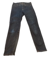 J.Crew Women  s High-Rise Skinny Jeans Size 26 Dark Indigo Blue Stretch Denim