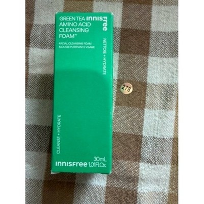 Innisfree Green Tea Amino Acid Cleansing Foam 30mL Travel Size Facial Cleanser