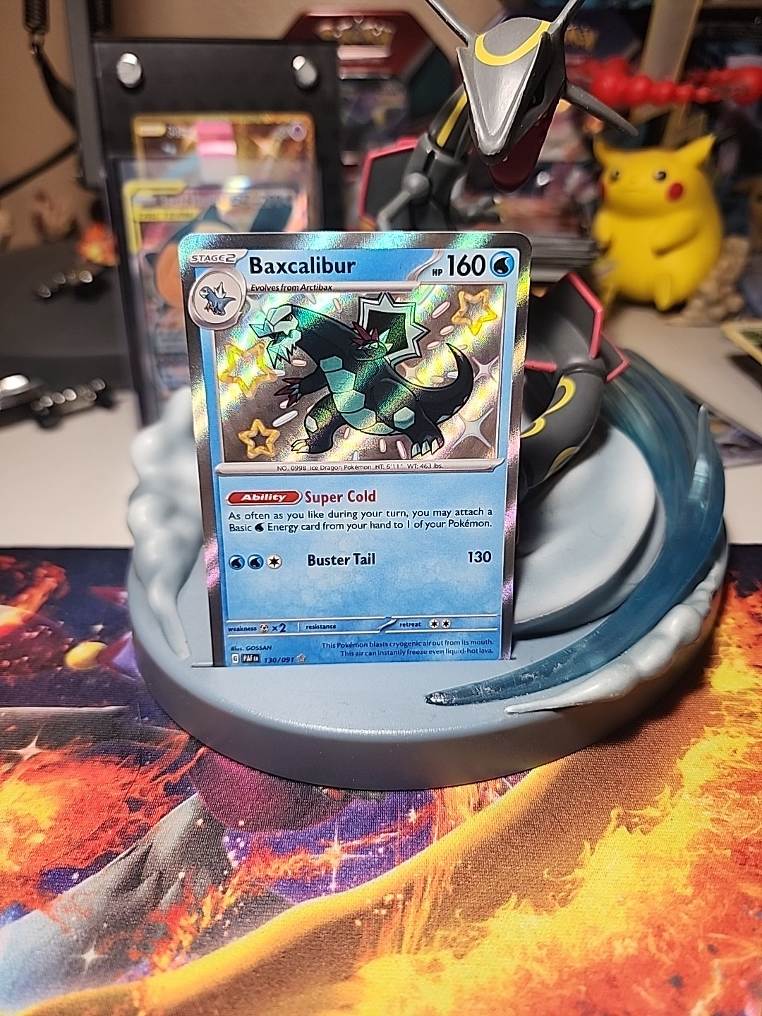 Baxcalibur 130/091 Shiny Holo Rare Pokémon Paldean Fates NM
