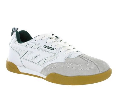 Hi-Tec Squash Court Sneaker Herren Hallen Sportschuhe Non Marking Weiß Grün