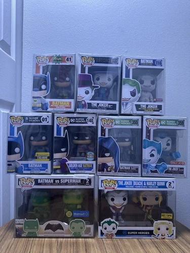 Funko Pop! Vinyl: DC Batman Mixed Lot of 9 with Exclusives and More