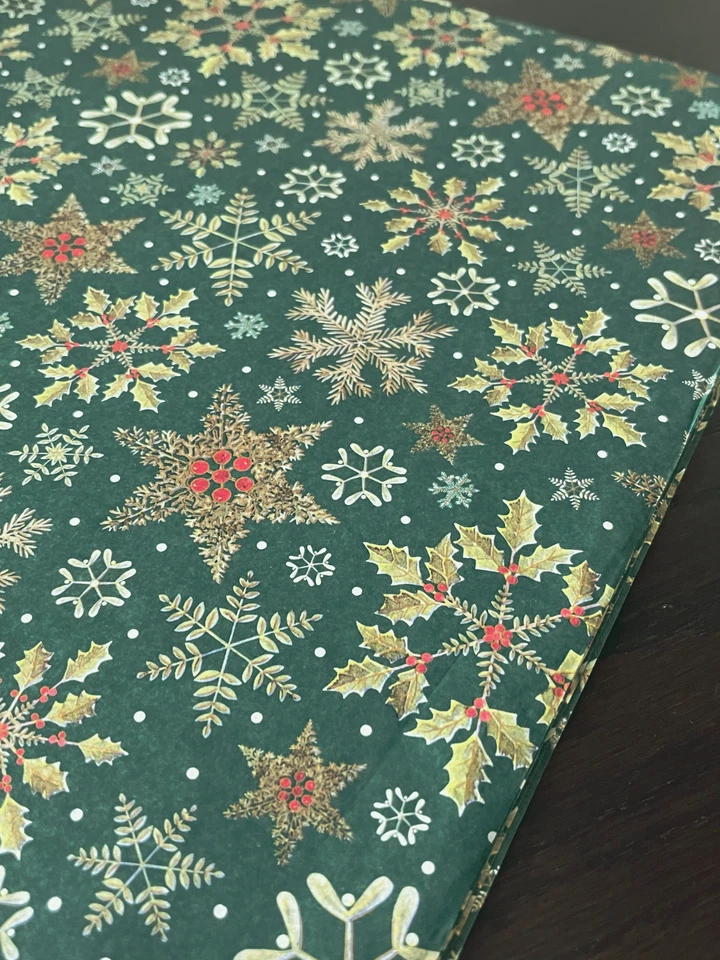 FOREST SNOWFLAKES Design Tissue Paper Sheets Choose Size & Package Amount - Image 4 of 4