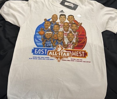 Rare Vintage 2009 Phoenix NBA All-Star Caricature Shirt  Kobe