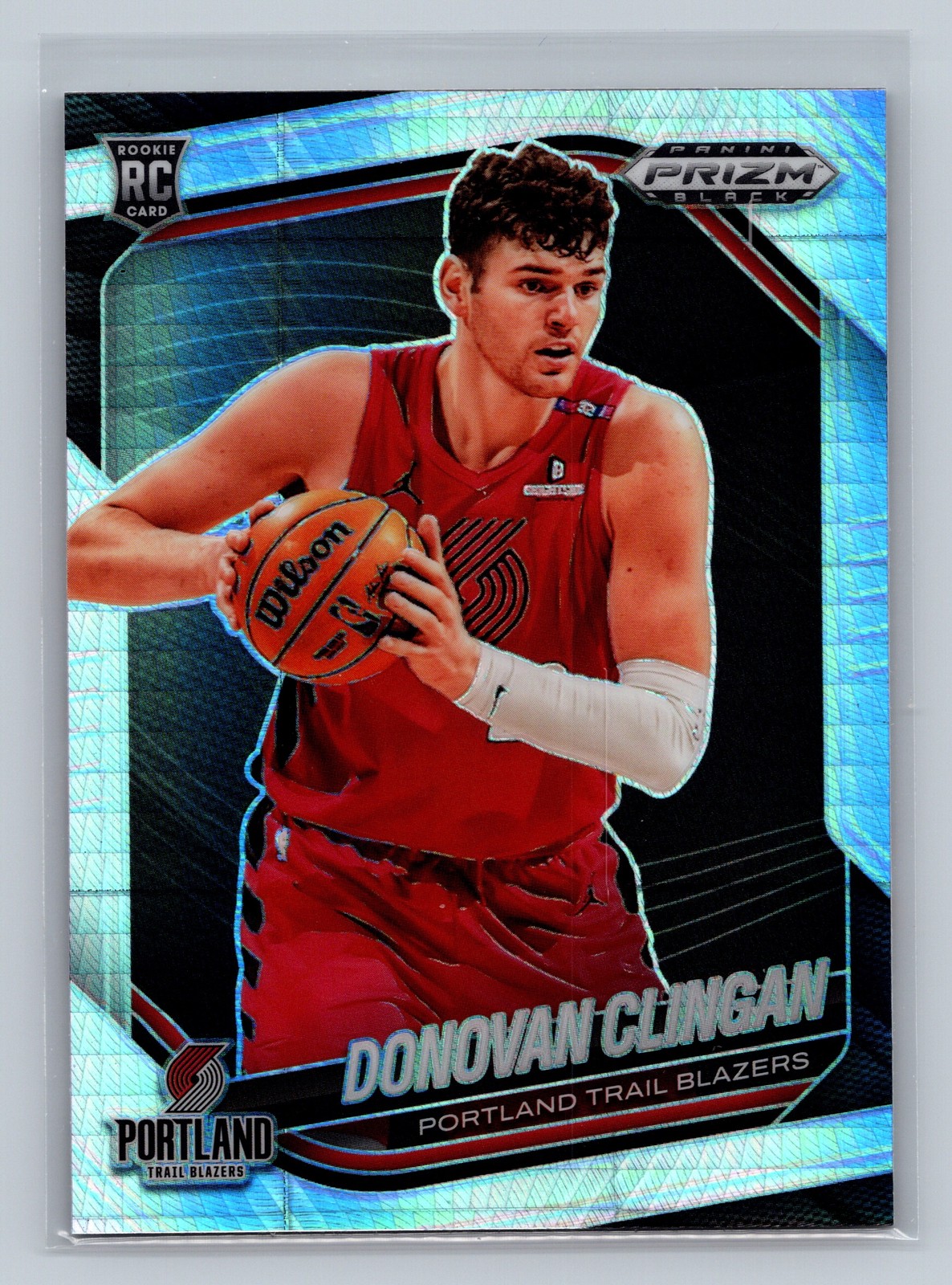 2024-25 Panini Prizm Black #131 Donovan Clingan Hyper
