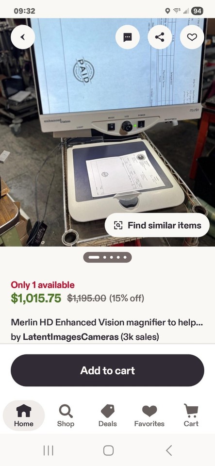 Enhanced Vision Merlin 19