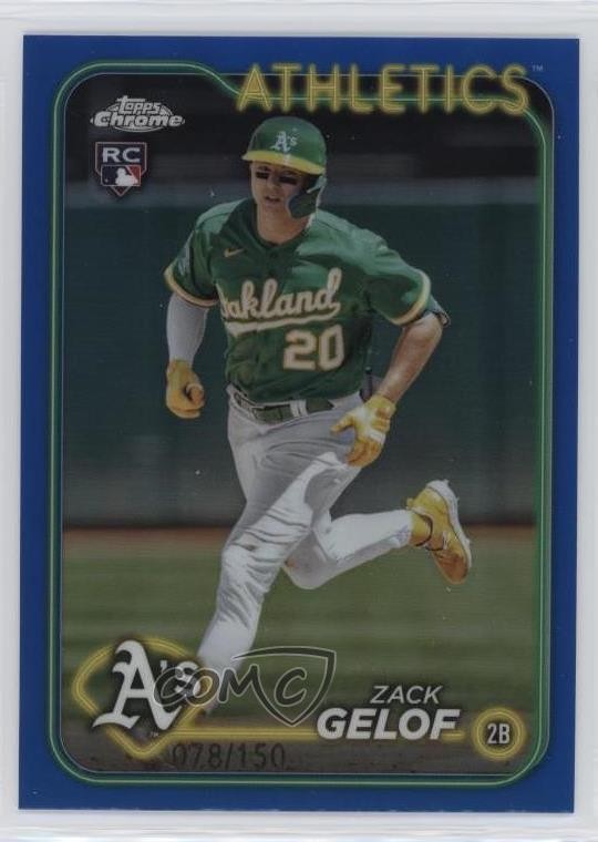 2024 Topps Chrome Blue Refractor 78/150 Zack Gelof #282 Rookie RC 03ox