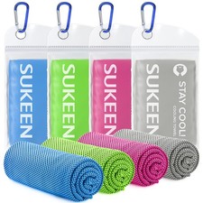 4 Pack Cooling Towel 40"x12" , Soft Breathable Chilly Microfiber Towel for Y...
