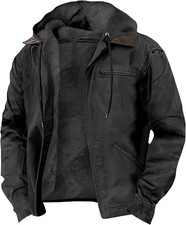 Men's casual hooded jacket, trendy and versatile, men's multi-color zip