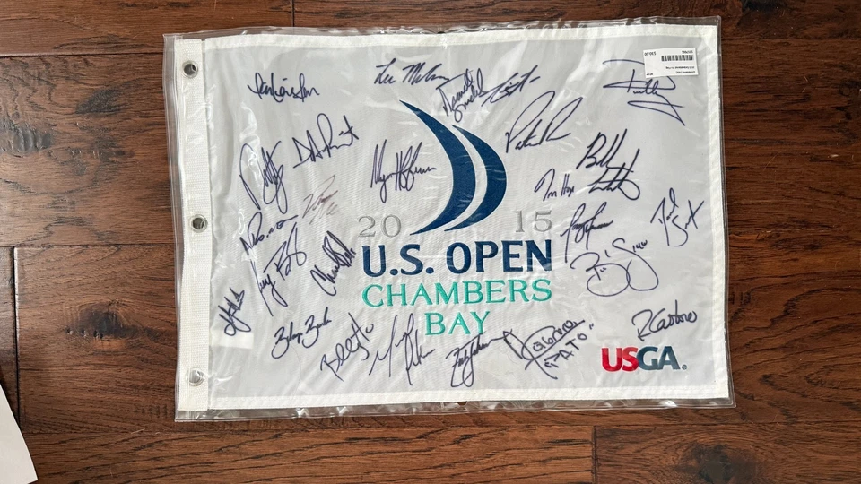2015 Campeonato Abierto de Estados Unidos Firmado Pin Bandera Grandes Ganadores  Foto 3 de 4
