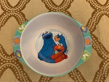 2002 The First Years Sesame Street Cookie Monster Elmo Image Melmac Bowl