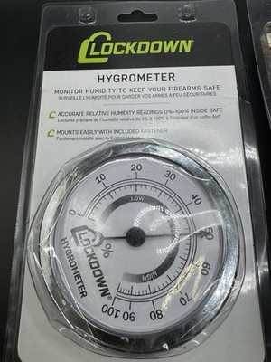LOCKDOWN Hygrometer Accurate Humidity Meter for Gun Vaults Easy to Read