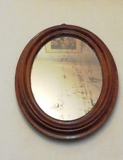 Specchio specchietto Vintage ovale Cornice in legno - Del' 900 - Come Da foto 