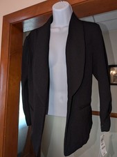 Bar III Black Open Blazer Size Small