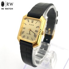 Used ELGIN Elgin Watch Quartz Gold Dial From Japan