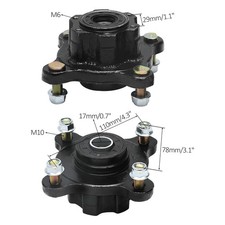 4 Stud Front Wheel Hubs 17mm Bearings Assembly For 110cc -200cc Quad Go Kart