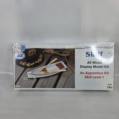 Vintage ''The Skiff'' Midwest Products All Wooden Display Model Boat Kit #967 NIB