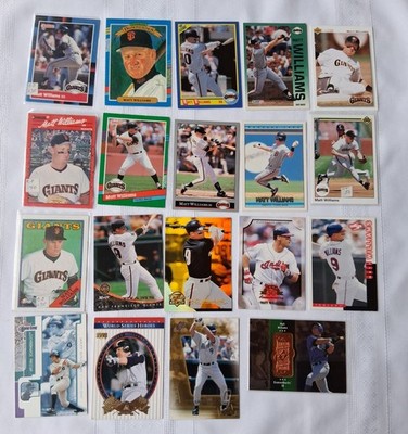 Matt Williams 19 card lot 1988-2002 San Francisco Giants,Indians,Diamondbacks SP
