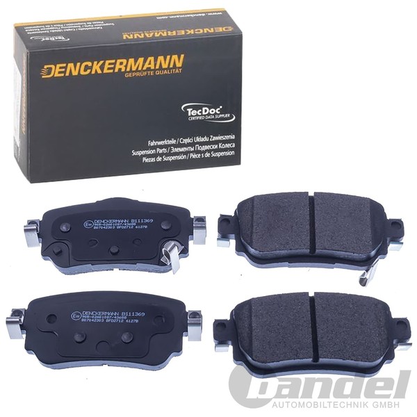 Denckermann BremsbelÄGe Hinten Passend FüR Nissan Leaf Qashqai X-TRAIL Renault K-image