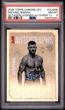 Marketplace image: Michael Bisping 2025 Topps Chrome SUPERFRACTOR Auto 1/1 PSA 8 On Card UFC 1 OF 1