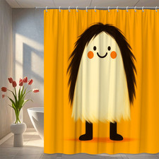 Cute Character Shower Curtain for Kids, Fun Bathroom Decor
