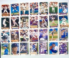 MLB 1990 Upper Deck & 1993 Topps Lot Of 28 Including Randy Velarde & Ellis Burks