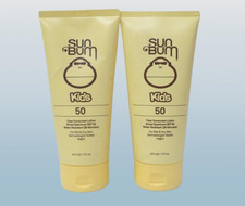SUN BUM KIDS SPF 50 CLEAR SUNSCREEN LOTION WATER RESISTANT 6 OZ NWOB LOT OF 2 3.00 per gallon