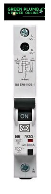 MK RCBO 6 Amp 30mA Type B Sentry B6 H7932s Brandneu (ohne Karton)