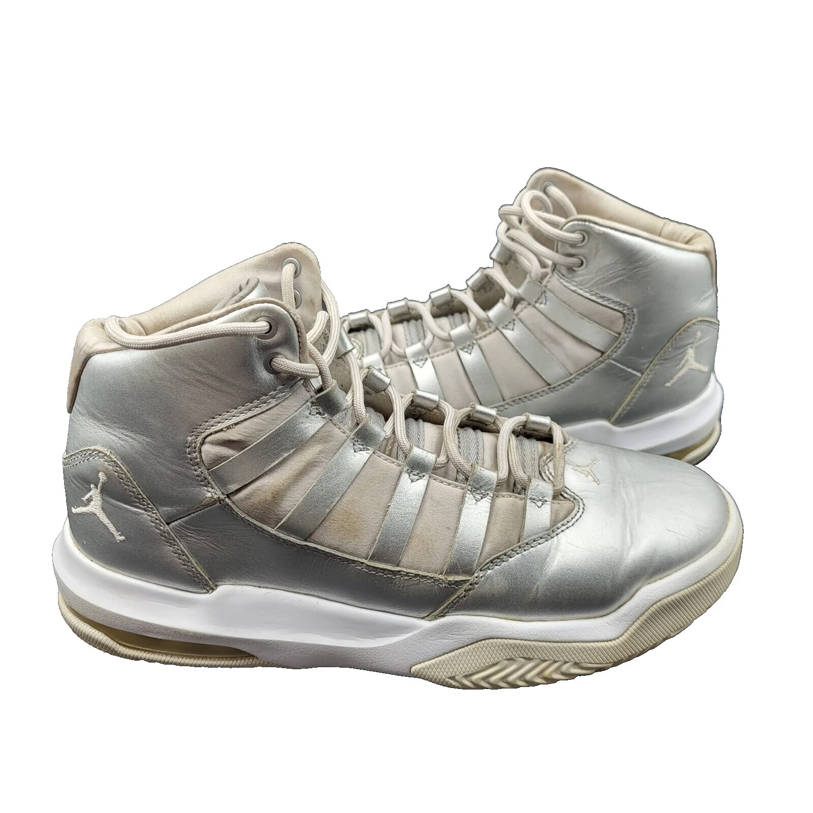 Zapatos blancos de plata Jordan para Niñas