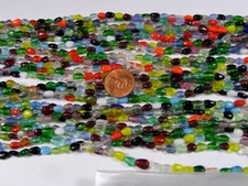 30 Strands 36" India Handmade Assorted Color Glass Beads Wholesale Bulk CT-35 